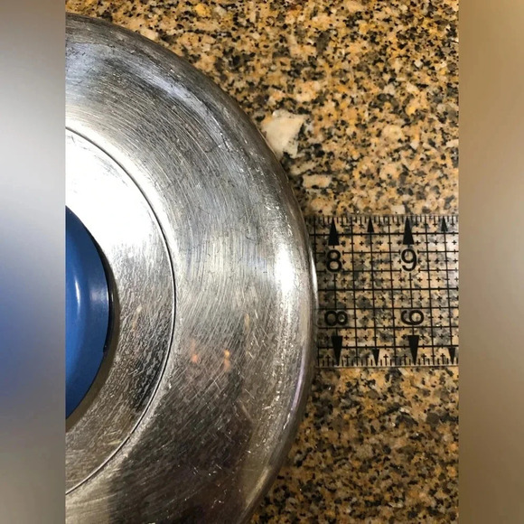 VTG REPLACEMENT LID STAINLESS STEEL BLUE STEAM REGULATING HANDLE 90s - Picture 5 of 6